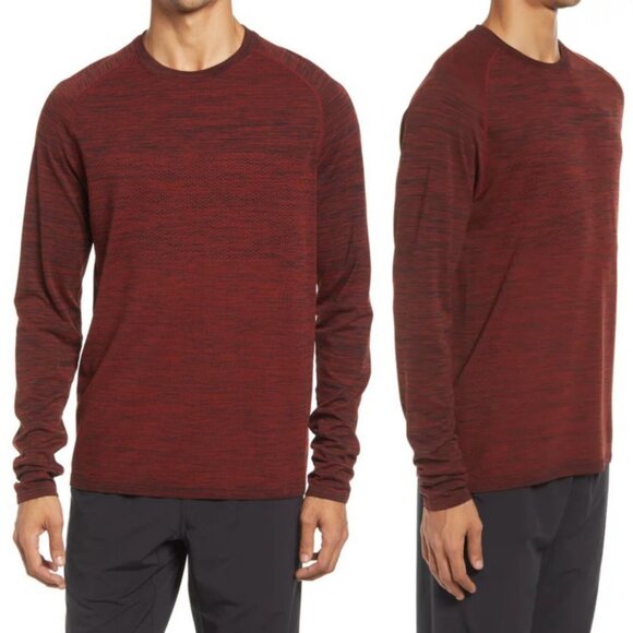 NEW Nordstrom 2021 Zella Seamless Long Sleeve T-Shirt Size Small Rust Red Top S‎ - Picture 1 of 11